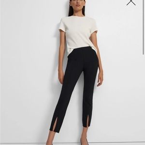 Theory Scuba Pant Black w. front slit - size small